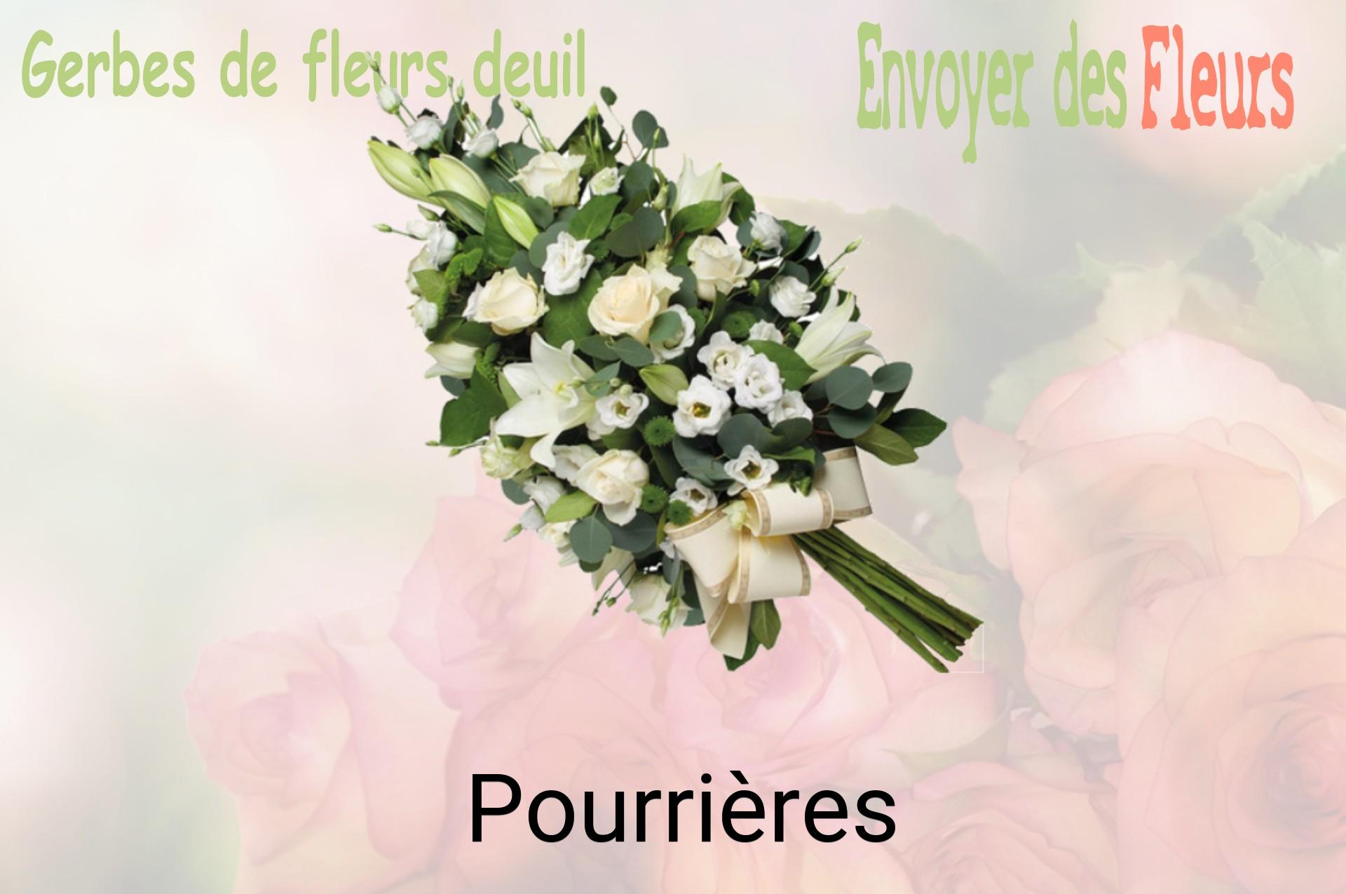 Gerbe de fleurs de deuil livrée à Pourrières
